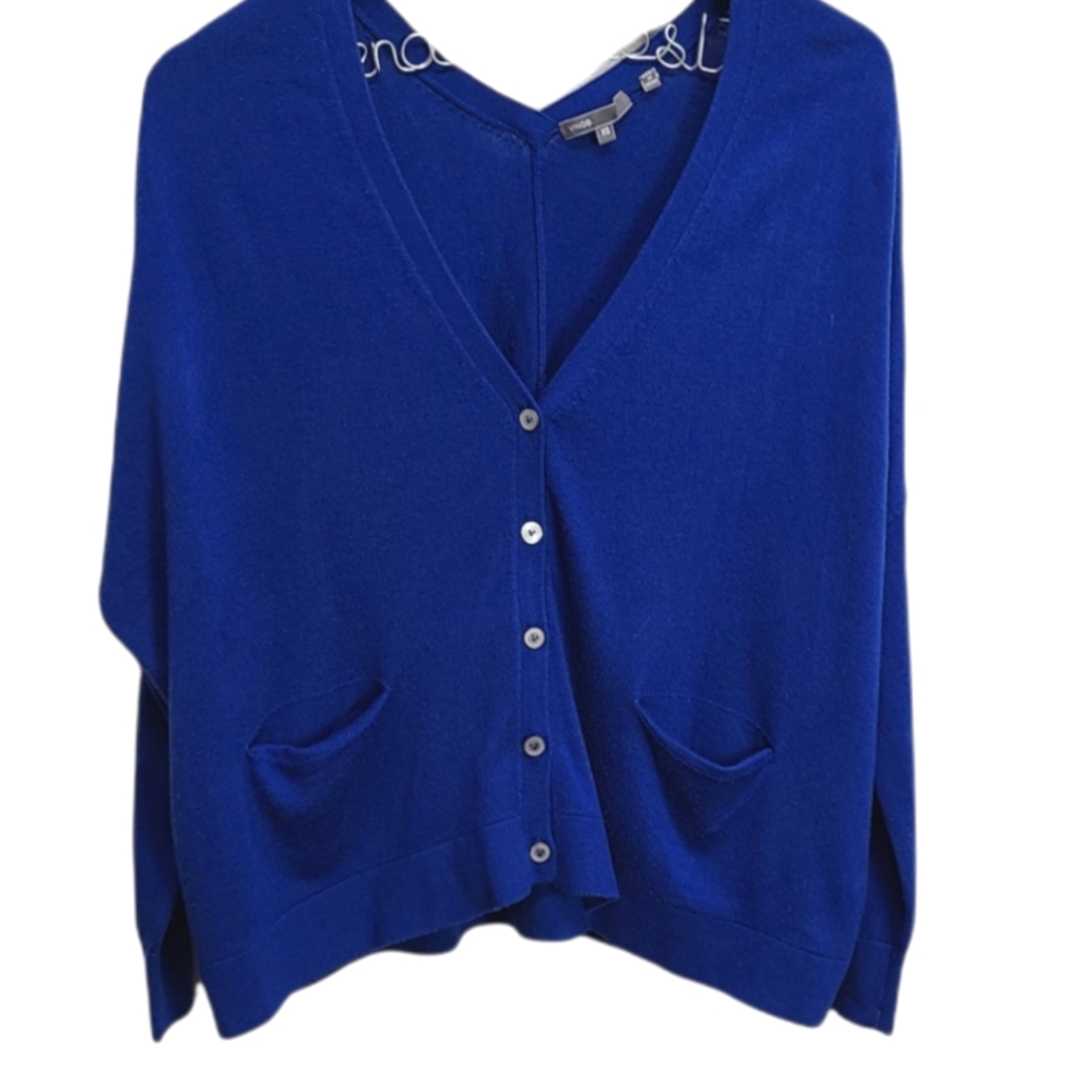 Vince Navy Blue Cashmere Blend Cardigan Size XS